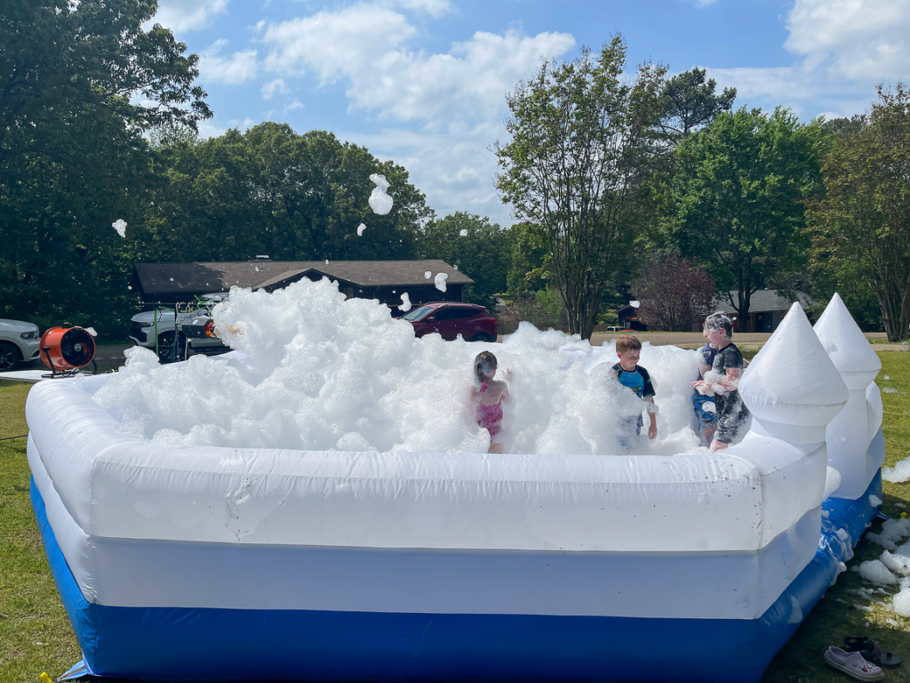 kids playing in foam! 